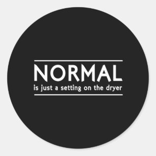 Normale instelling ronde sticker