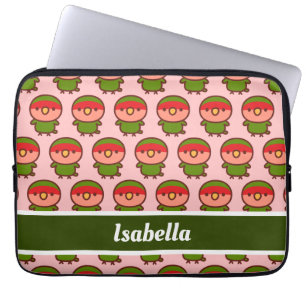 Normale liefdesvogel met perzikkleurig gezicht laptop sleeve