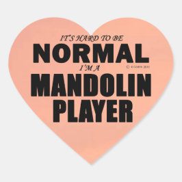 Normale Mandolin Player Heart Sticker