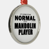 Normale Mandolin Player Metalen Ornament (Rechts)
