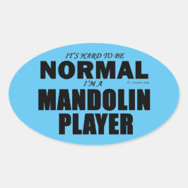 Normale Mandolin Player Oval Sticker
