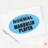 Normale Mandolin Player Oval Sticker (Envelop)