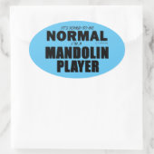 Normale Mandolin Player Oval Sticker (Tas)