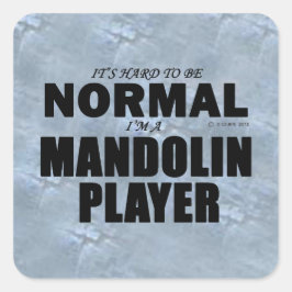 Normale Mandolin Player Square Sticker