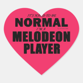 Normale Melodeon Player Heart Sticker