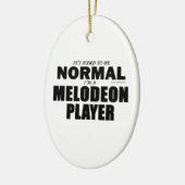 Normale Melodeon Player Keramisch Ornament (Links)