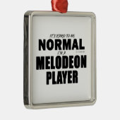 Normale Melodeon Player Metalen Ornament (Rechts)