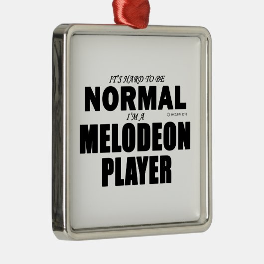 Normale Melodeon Player Metalen Ornament (Rechts)