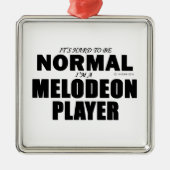 Normale Melodeon Player Metalen Ornament (Voorkant)