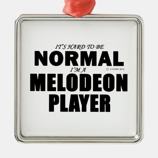 Normale Melodeon Player Metalen Ornament (Voorkant)