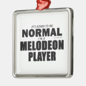 Normale Melodeon Player Metalen Ornament (Links)