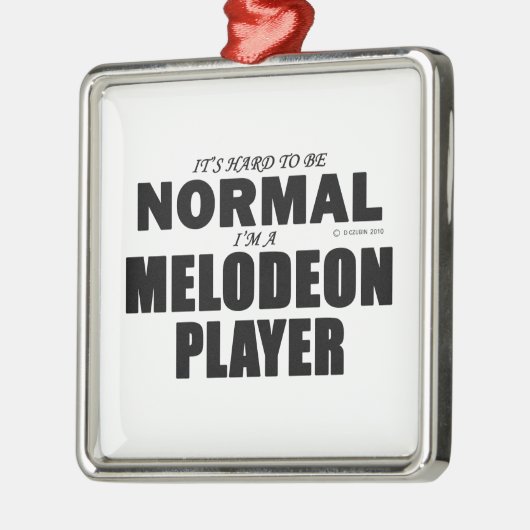 Normale Melodeon Player Metalen Ornament (Links)