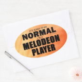 Normale Melodeon Player Oval Sticker (Envelop)