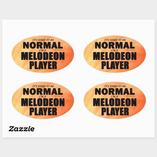 Normale Melodeon Player Oval Sticker (Vel)