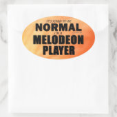 Normale Melodeon Player Oval Sticker (Tas)