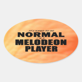 Normale Melodeon Player Oval Sticker