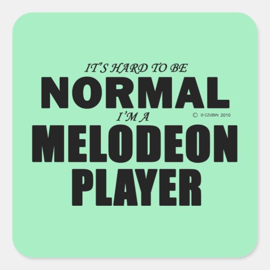 Normale Melodeon Player Square Sticker (Voorkant)