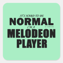 Normale Melodeon Player Square Sticker