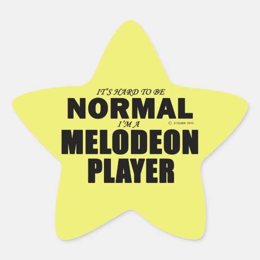 Normale Melodeon Player Star-Sticker Ster Sticker (Voorkant)