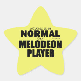 Normale Melodeon Player Star-Sticker Ster Sticker