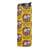 Normale Mensen Bang Voor Me Thermosbeker (Gedraaid links)