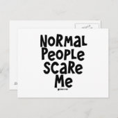 Normale mensen geven me om briefkaart (Voorkant / Achterkant)