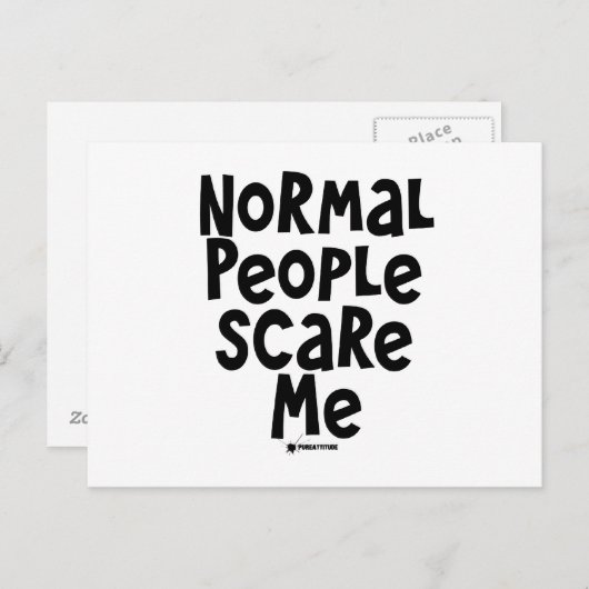 Normale mensen geven me om briefkaart (Voorkant / Achterkant)