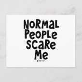 Normale mensen geven me om briefkaart (Voorkant)