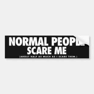 Normale mensen geven me om bumpersticker