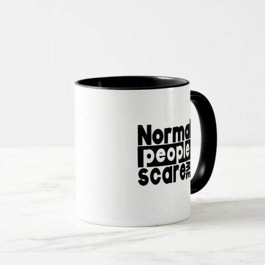 Normale mensen geven me om - Funny Quote Mok (Voorkant rechts)