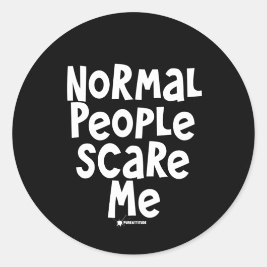 Normale mensen geven me om ronde sticker (Voorkant)