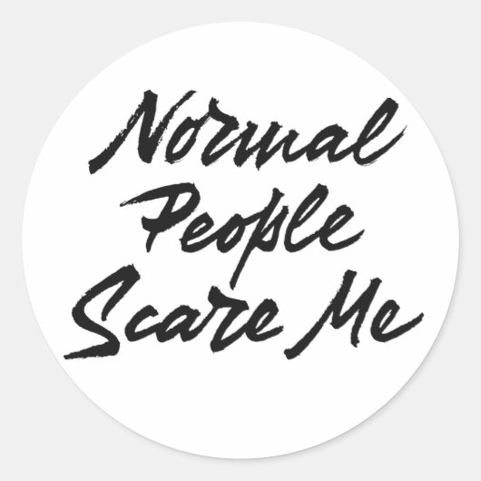 Normale mensen geven me om ronde sticker (Voorkant)