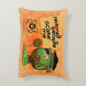 'Normale mensen schrikken me' Frankenstein karakte Accent Kussen (Achterkant (Verticaal))