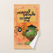'Normale mensen schrikken me' Frankenstein karakte Bad Handdoek (Handdoek)