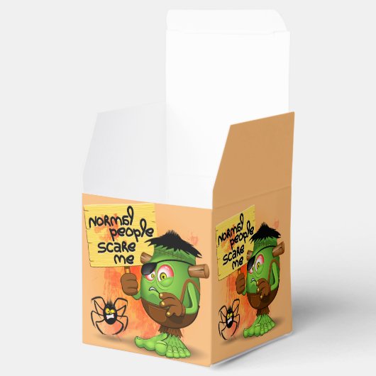 'Normale mensen schrikken me' Frankenstein karakte Bedankdoosjes (Geopend)