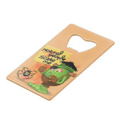 'Normale mensen schrikken me' Frankenstein karakte Creditkaart Flessenopener (Achterkant Gekanteld)