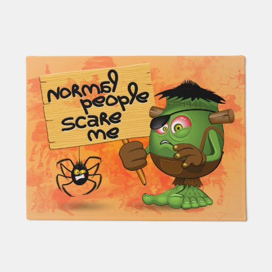 'Normale mensen schrikken me' Frankenstein karakte Deurmat (Voorkant)