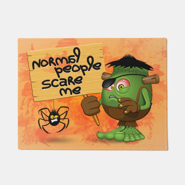 'Normale mensen schrikken me' Frankenstein karakte Deurmat (Voorkant)