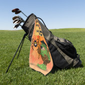 'Normale mensen schrikken me' Frankenstein karakte Golfhanddoek (Groen)