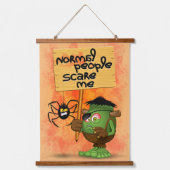'Normale mensen schrikken me' Frankenstein karakte Hangend Wandkleed (Voorkant)