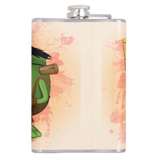 'Normale mensen schrikken me' Frankenstein karakte Heupfles (Achterkant)