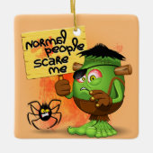 'Normale mensen schrikken me' Frankenstein karakte Keramisch Ornament (Voorkant)