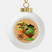 'Normale mensen schrikken me' Frankenstein karakte Keramische Bal Ornament (Voorkant)