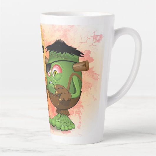 'Normale mensen schrikken me' Frankenstein karakte Latte Mok (Rechts)