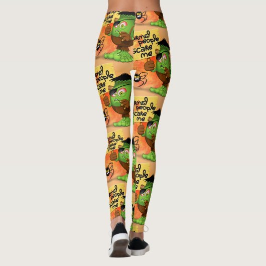'Normale mensen schrikken me' Frankenstein karakte Leggings (Achterkant)