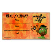 'Normale mensen schrikken me' Frankenstein karakte Magnetisch Visitekaartje (Voorkant)