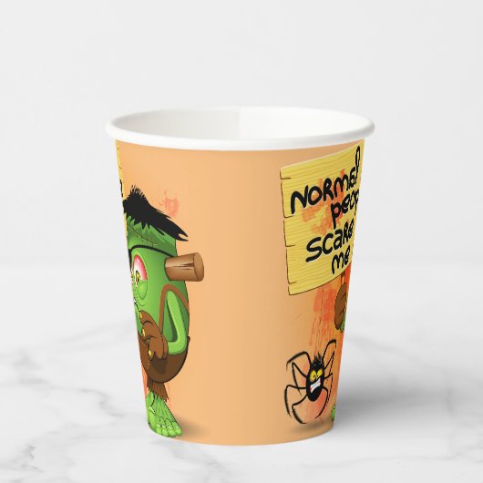 'Normale mensen schrikken me' Frankenstein karakte Papieren Bekers (Links)