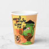 'Normale mensen schrikken me' Frankenstein karakte Papieren Bekers (Voorkant)