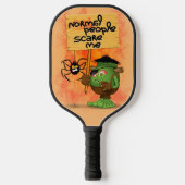 'Normale mensen schrikken me' Frankenstein karakte Pickleball Paddle (Voorkant)