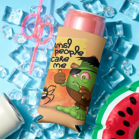 'Normale mensen schrikken me' Frankenstein karakte Seltzer Blikjeskoeler (Insitu Zomer)